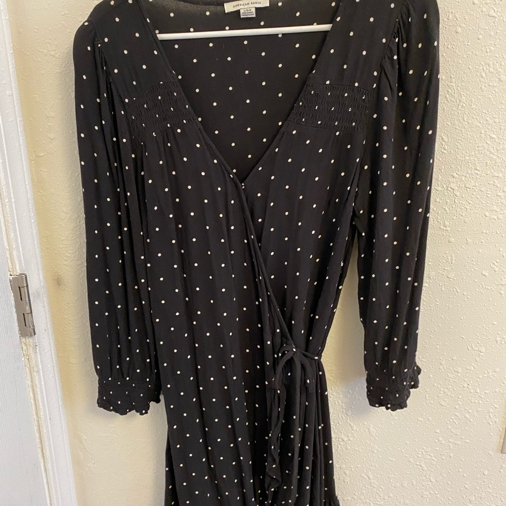 AE Cross Tie Dress Polka Dots